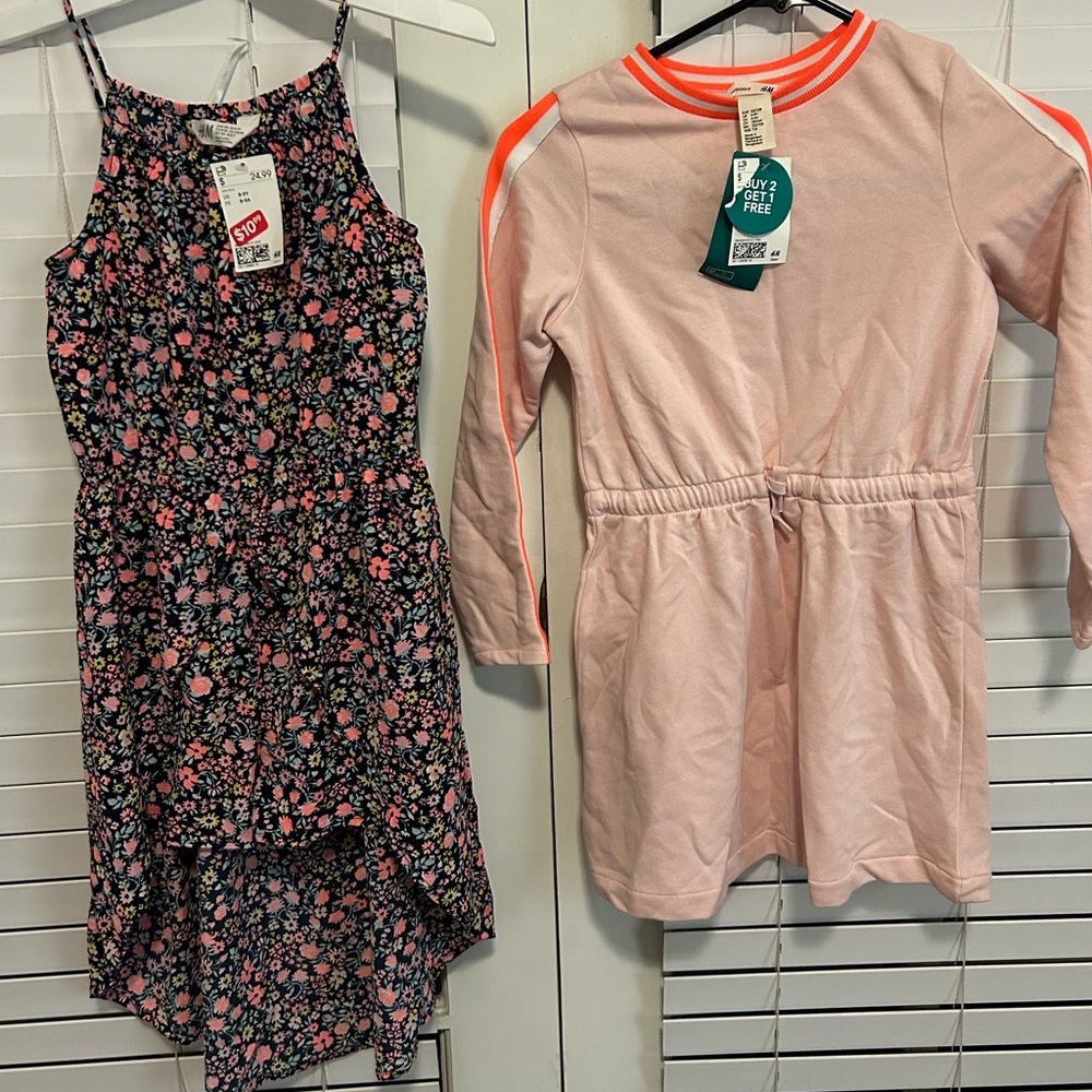 H&M Girls Dresses, Misc top and leggings Bundle size medium 8